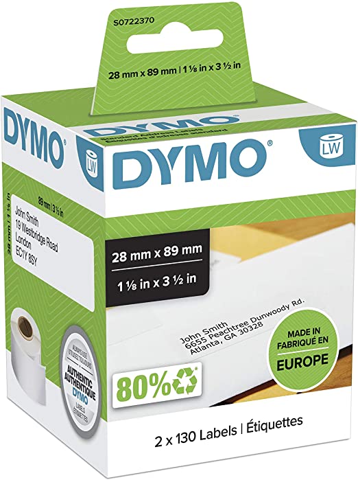 Etiquetas para la impresora de etiquetas Dymo 550 Turbo (compatible con el etiquetado Pickup Cloud y Part Pack)